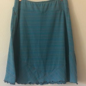 Exofficio Midi Athletic Athleisure Skirt Teal MED